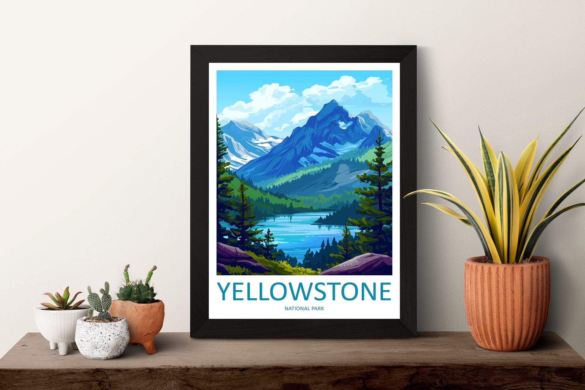 Yellowstone National Park Travel Print Wall Art Yellowstone National Park Wall Hanging Home Décor Yellowstone National Park Art Gift Poster