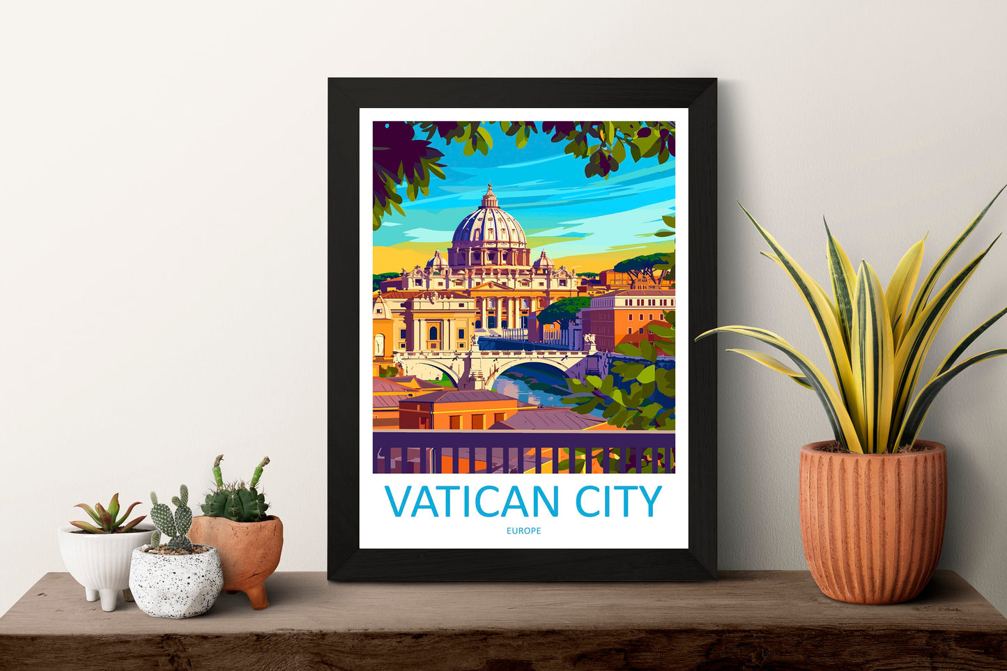 Vatican City Travel Print Wall Art Vatican City Italy Wall Hanging Home Decoration Vatican City Gift Art Lovers Wall Art Print Vatican City
