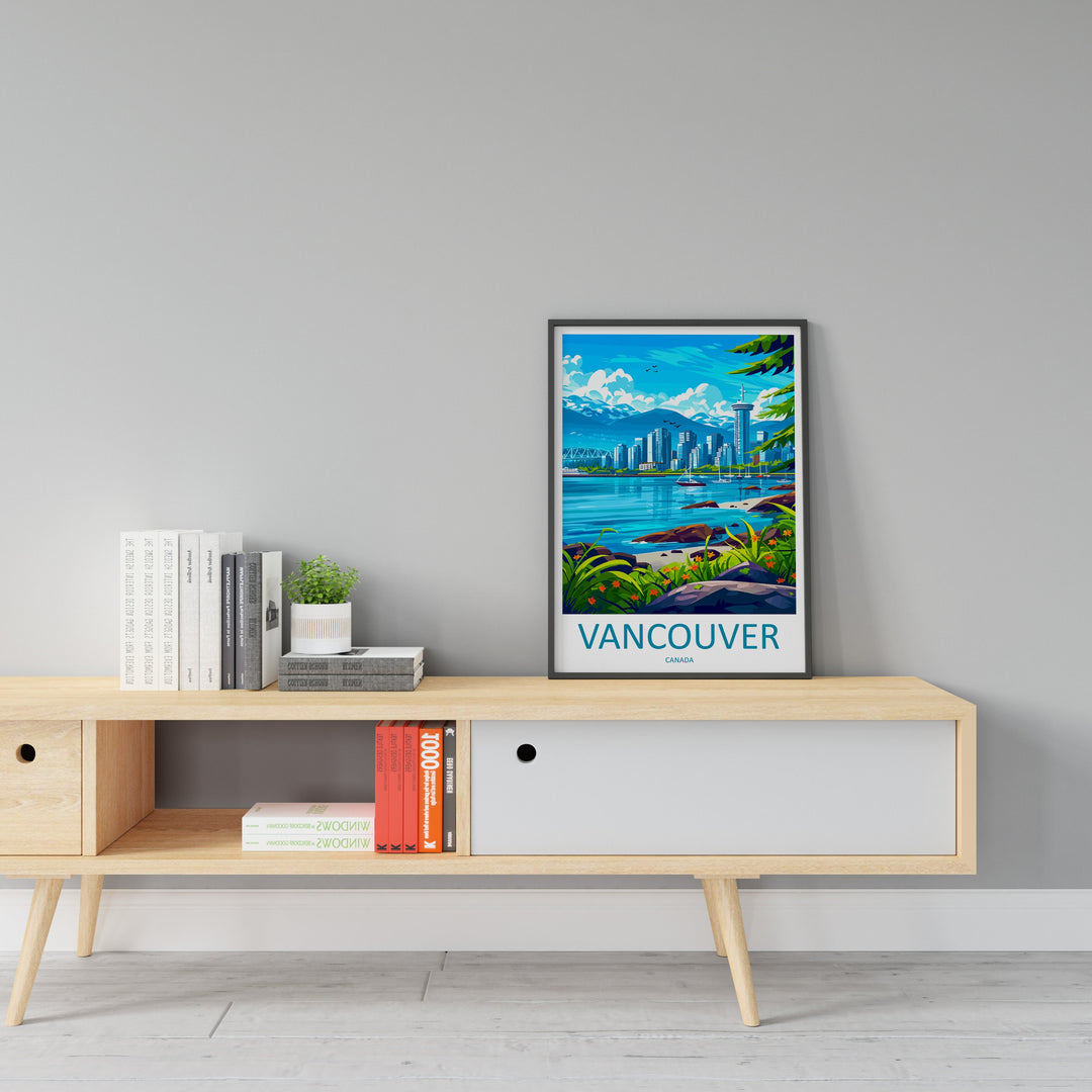 Vancouver Travel Print Wall Art Vancouver Wall Hanging Home Décor Vancouver Gift Art Lovers Canada Art Lover Gift Vancouver Gift