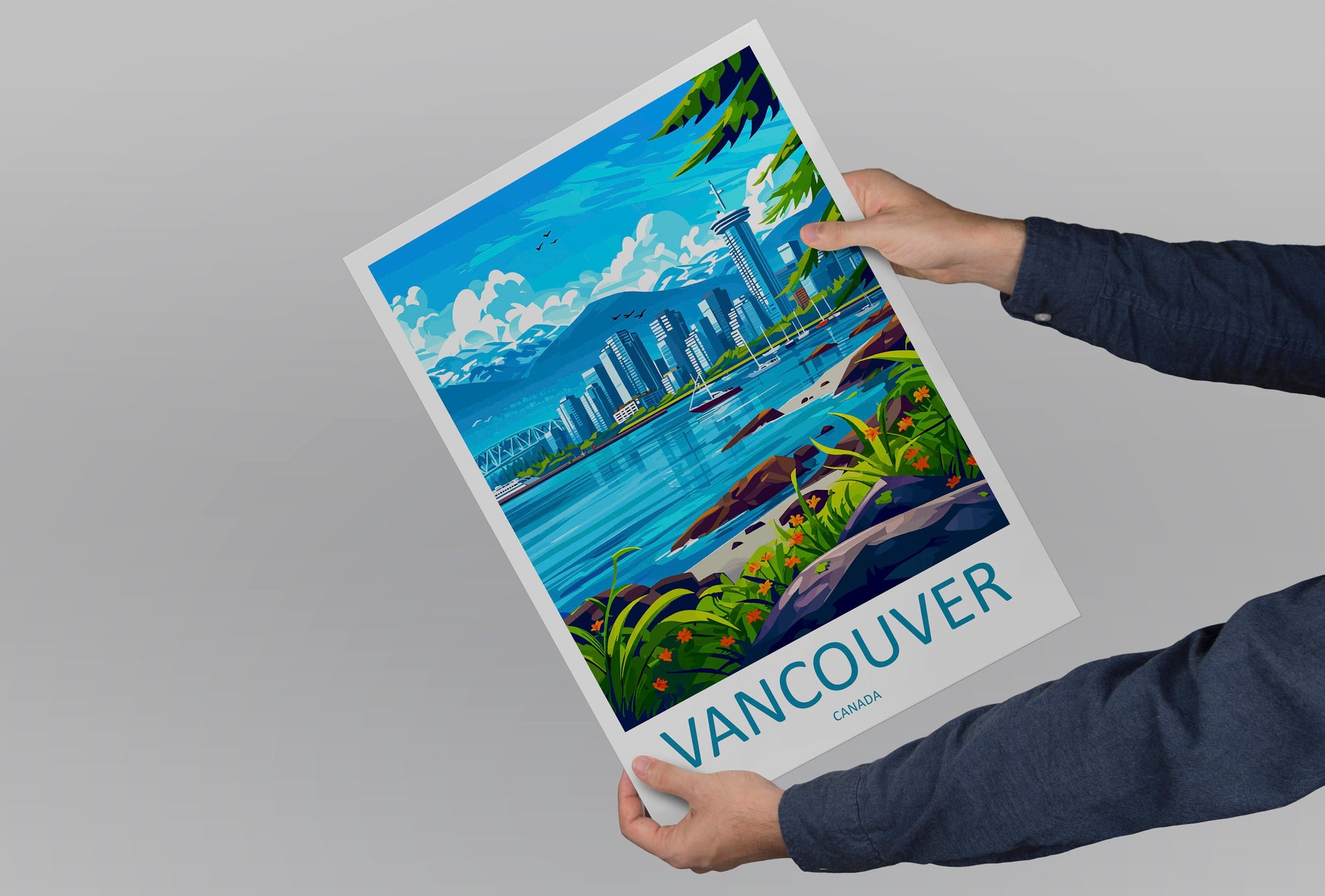 Vancouver Travel Print Wall Art Vancouver Wall Hanging Home Décor Vancouver Gift Art Lovers Canada Art Lover Gift Vancouver Gift