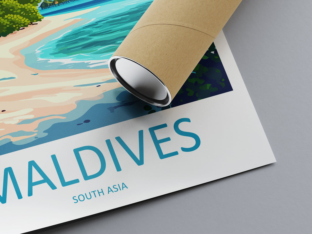 Maldives Travel Print Wall Art Maldives Wall Hanging Home Décor Maldives Gift Art Lovers Wall Art South Aisa Travel Print