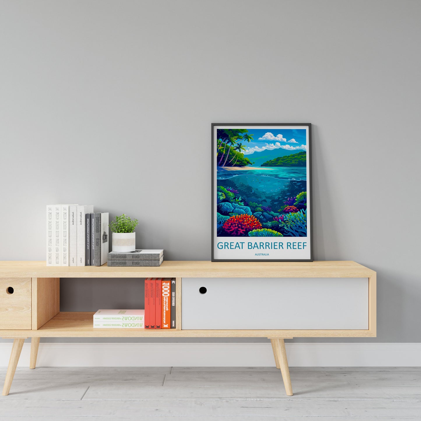 Great Barrier Reef Travel Print Wall Art Great Barrier Reef Wall Hanging Home Décor Great Barrier Reef Gift Art Lovers Wall Art Australia