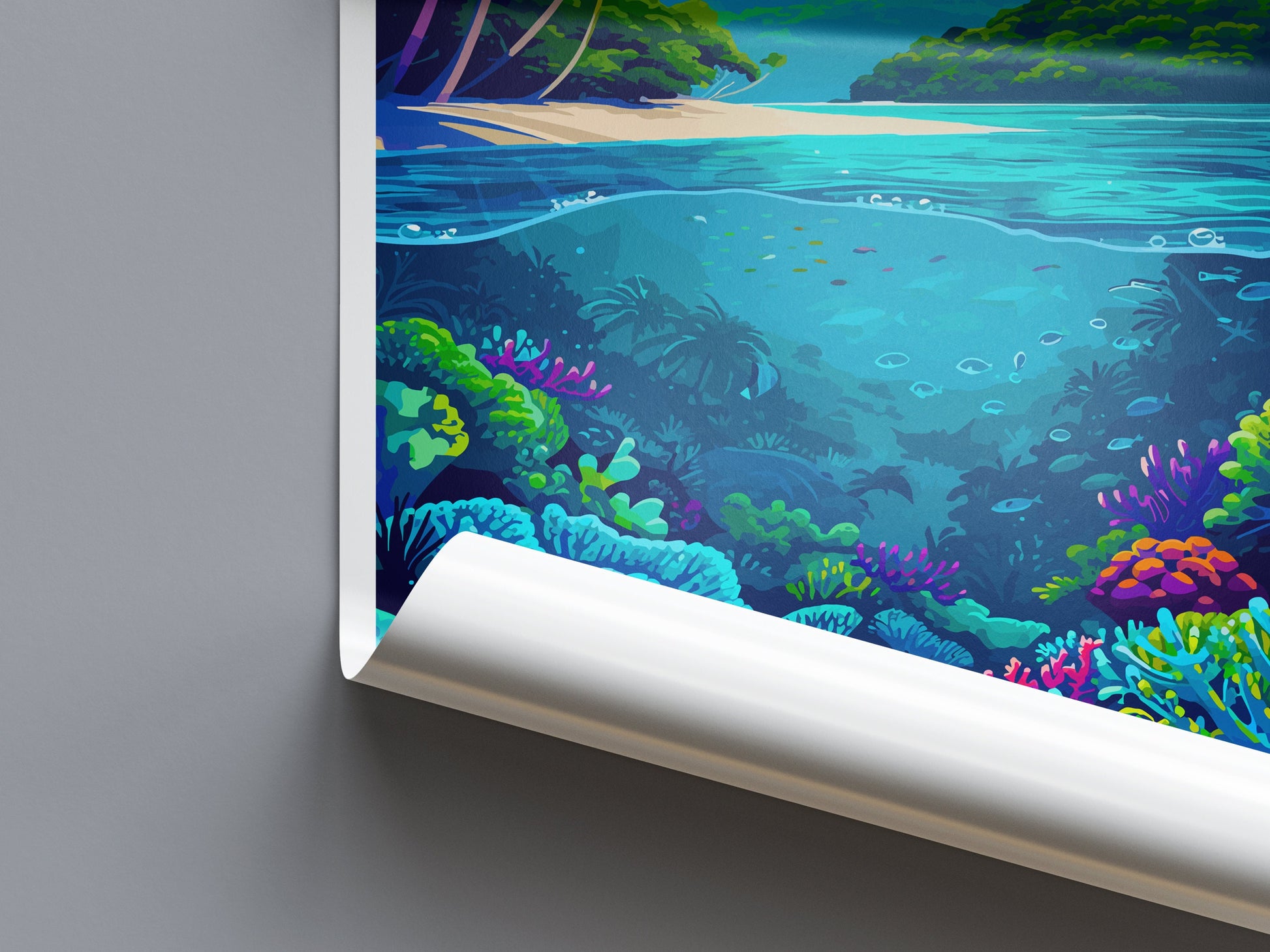 Great Barrier Reef Travel Print Wall Art Great Barrier Reef Wall Hanging Home Décor Great Barrier Reef Gift Art Lovers Wall Art Australia