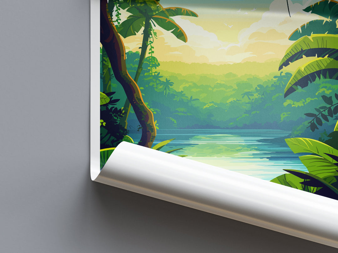 Amazon Rainforest Travel Print Wall Art Amazon Rainforest Wall Hanging Home Decor Amazon Rainforest Gift Art Lovers Wall Art Print Art