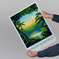Amazon Rainforest Travel Print Wall Art Amazon Rainforest Wall Hanging Home Decor Amazon Rainforest Gift Art Lovers Wall Art Print Art