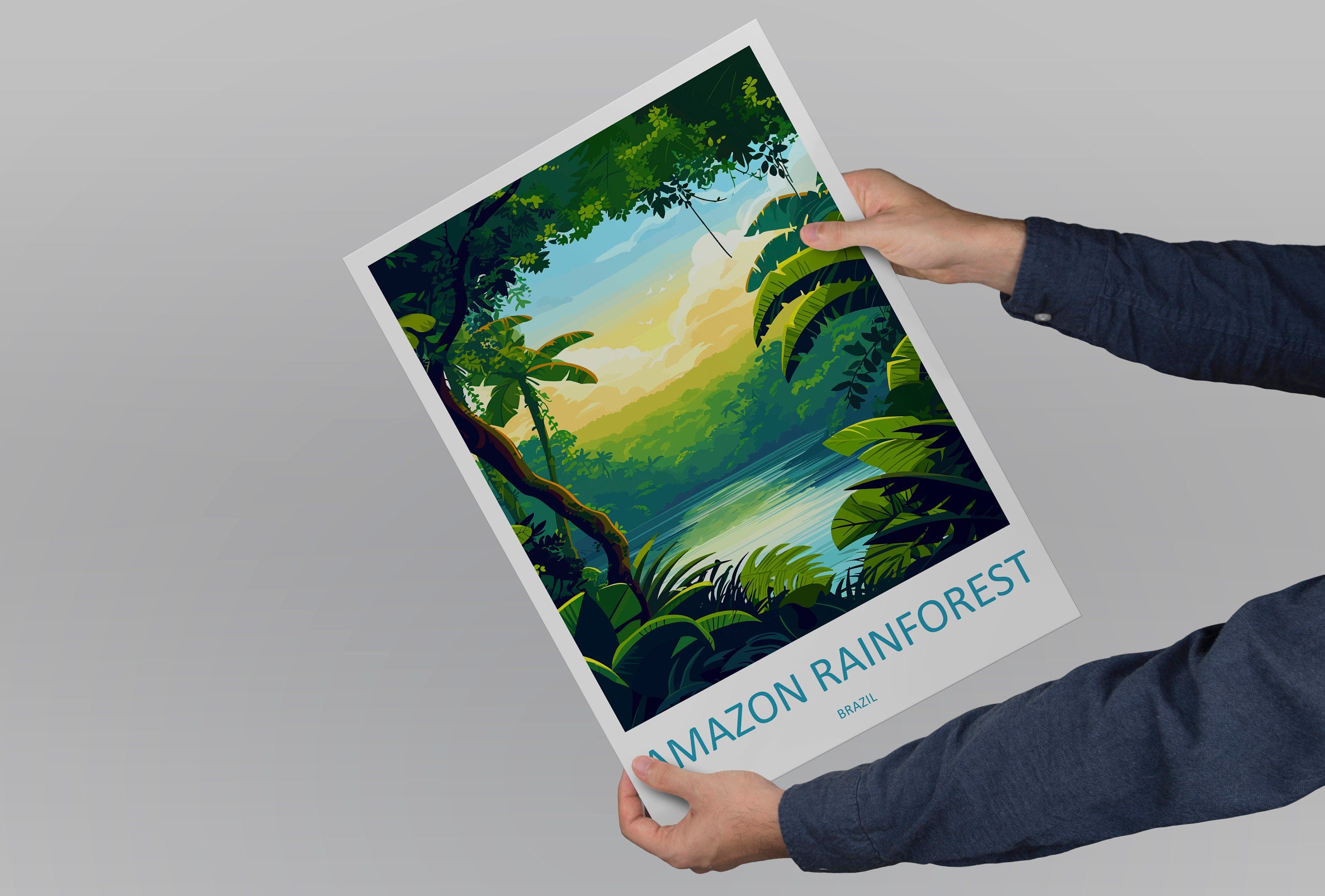 Amazon Rainforest Travel Print Wall Art Amazon Rainforest Wall Hanging Home Decor Amazon Rainforest Gift Art Lovers Wall Art Print Art