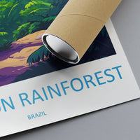 Amazon Rainforest Travel Print Wall Art Amazon Rainforest Wall Hanging Home Decor Amazon Rainforest Gift Art Lovers Wall Art Print Art