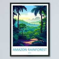Amazon Rainforest Travel Print Wall Art Amazon Rainforest Wall Hanging Home Decor Amazon Rainforest Gift Art Lovers Wall Art Print Art