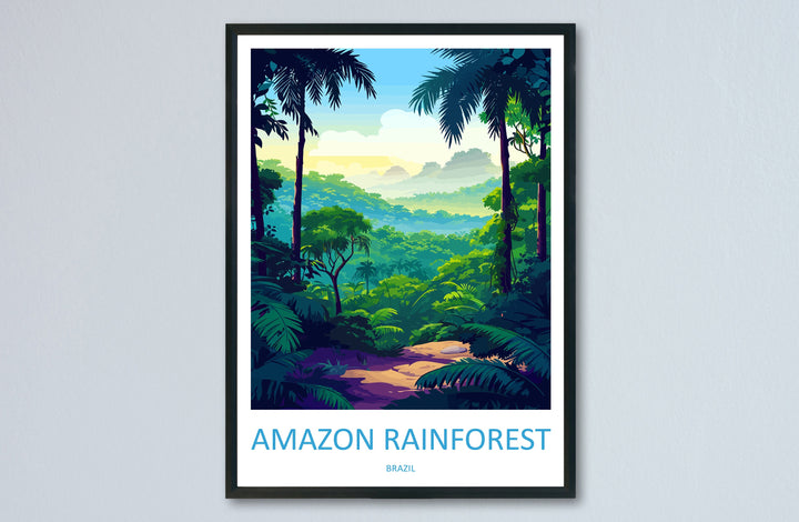 Amazon Rainforest Travel Print Wall Art Amazon Rainforest Wall Hanging Home Decor Amazon Rainforest Gift Art Lovers Wall Art Print Art