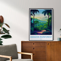 Amazon Rainforest Travel Print Wall Art Amazon Rainforest Wall Hanging Home Decor Amazon Rainforest Gift Art Lovers Wall Art Print Art