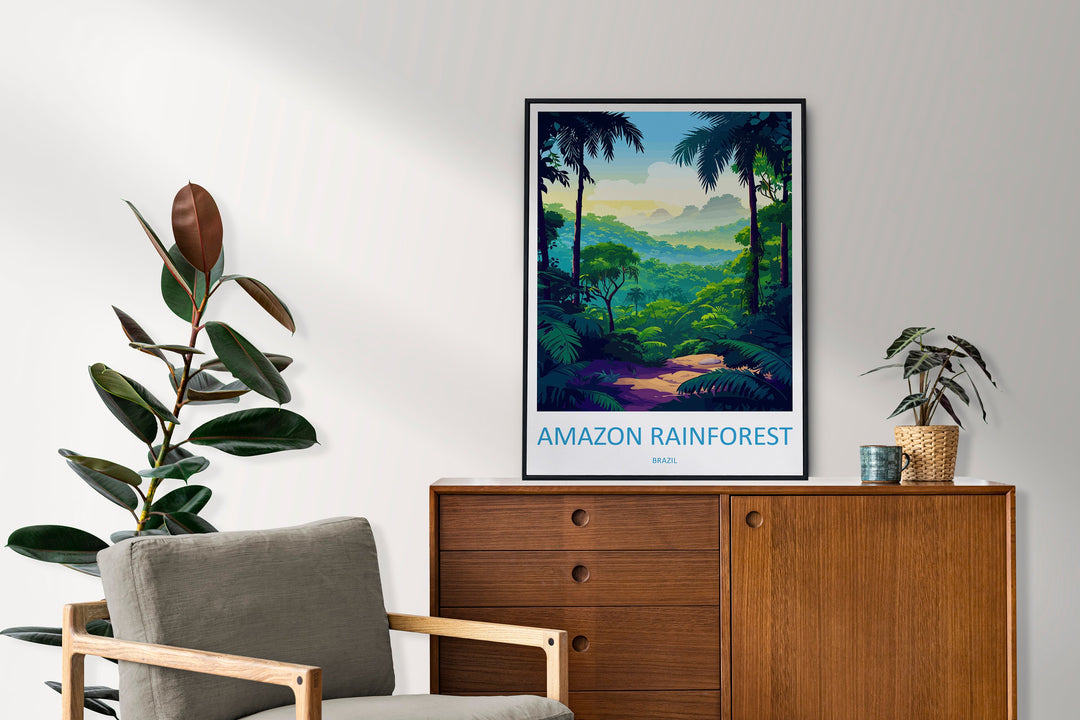 Amazon Rainforest Travel Print Wall Art Amazon Rainforest Wall Hanging Home Decor Amazon Rainforest Gift Art Lovers Wall Art Print Art