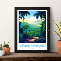 Amazon Rainforest Travel Print Wall Art Amazon Rainforest Wall Hanging Home Decor Amazon Rainforest Gift Art Lovers Wall Art Print Art
