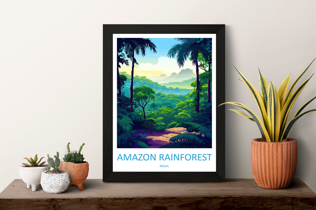 Amazon Rainforest Travel Print Wall Art Amazon Rainforest Wall Hanging Home Decor Amazon Rainforest Gift Art Lovers Wall Art Print Art