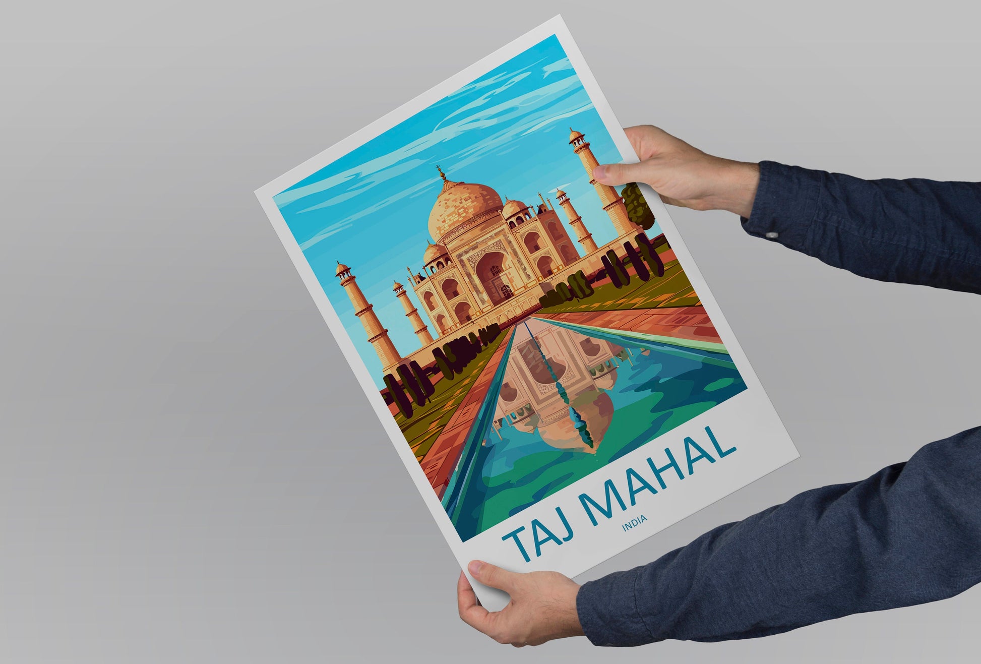Taj Mahal Agro Travel Print Wall Art Taj Mahal Agro Wall Hanging Home Décor Taj Mahal Agro Gift Art Lovers India Art Lover Gift Wall Décor