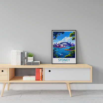 Sydney Opera House Travel Print Wall Art Sydney Wall Hanging Home Décor Sydney Gift Art Lovers Wall Art Australia Travel Print Opera House