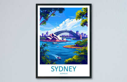 Sydney Opera House Travel Print Wall Art Sydney Wall Hanging Home Décor Sydney Gift Art Lovers Wall Art Australia Travel Print Opera House