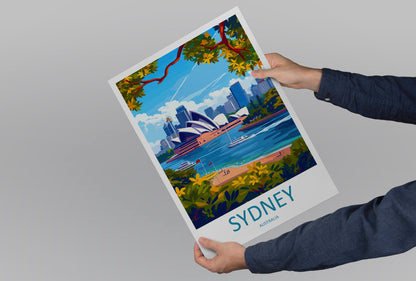 Sydney Opera House Travel Print Wall Art Sydney Wall Hanging Home Décor Sydney Gift Art Lovers Wall Art Australia Travel Print Opera House