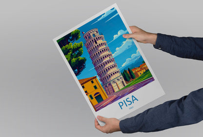 Pisa Travel Print Wall Art Pisa Wall Hanging Home Décor Pisa Gift Art Lovers Italy Art Lover Gift Pisa Print Pisa Travel Gift Poster