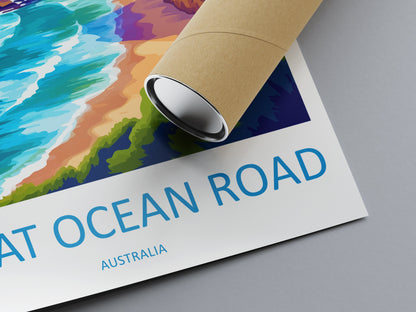 Great Ocean Road Travel Print Wall Art Ocean Road Wall Hanging Home Décor Great Ocean Road Gift Art Lovers Wall Art Australia Travel Print