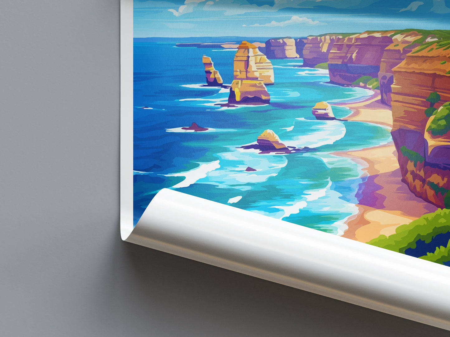 Great Ocean Road Travel Print Wall Art Ocean Road Wall Hanging Home Décor Great Ocean Road Gift Art Lovers Wall Art Australia Travel Print