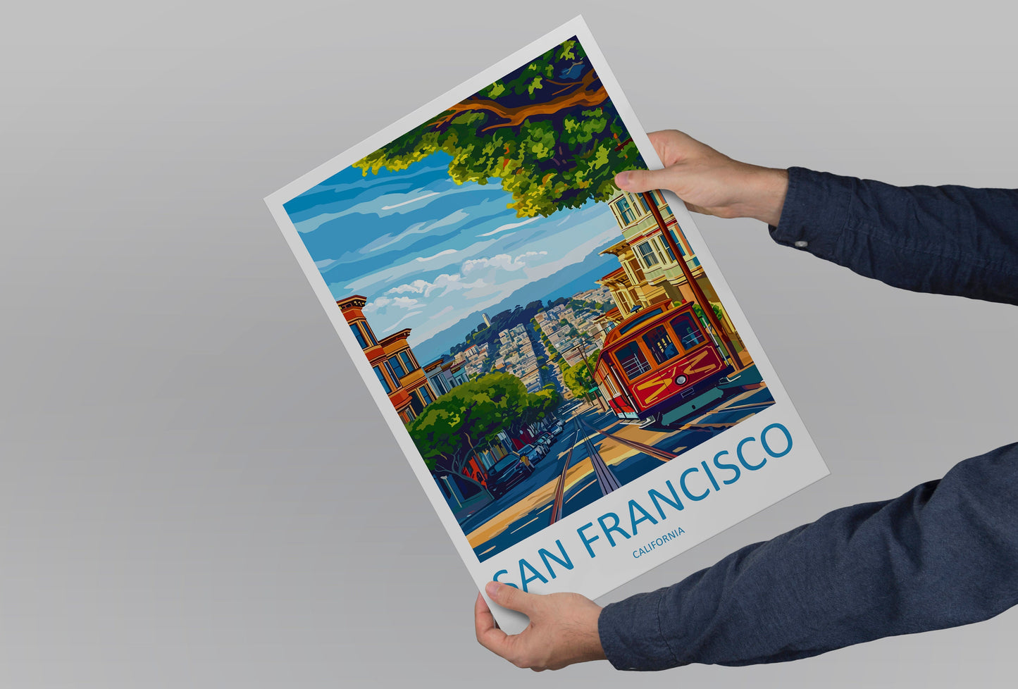 San Francisco Travel Print Wall Art San Francisco Wall Hanging Home Décor San Francisco Gift Art Lovers California Art Lover Gift