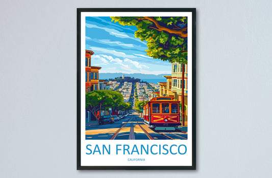 San Francisco Travel Print Wall Art San Francisco Wall Hanging Home Décor San Francisco Gift Art Lovers California Art Lover Gift