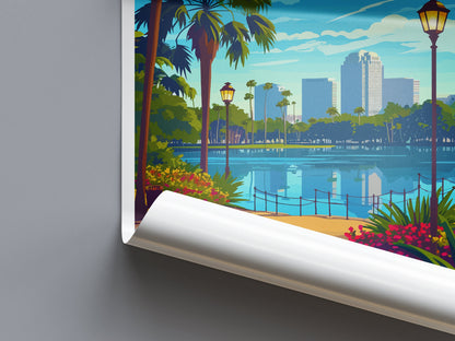 Orlando Travel Print Wall Art Orlando Wall Hanging Home Décor Orlando Gift Art Lovers Gift Beach Florida Orlando Print For Florida City