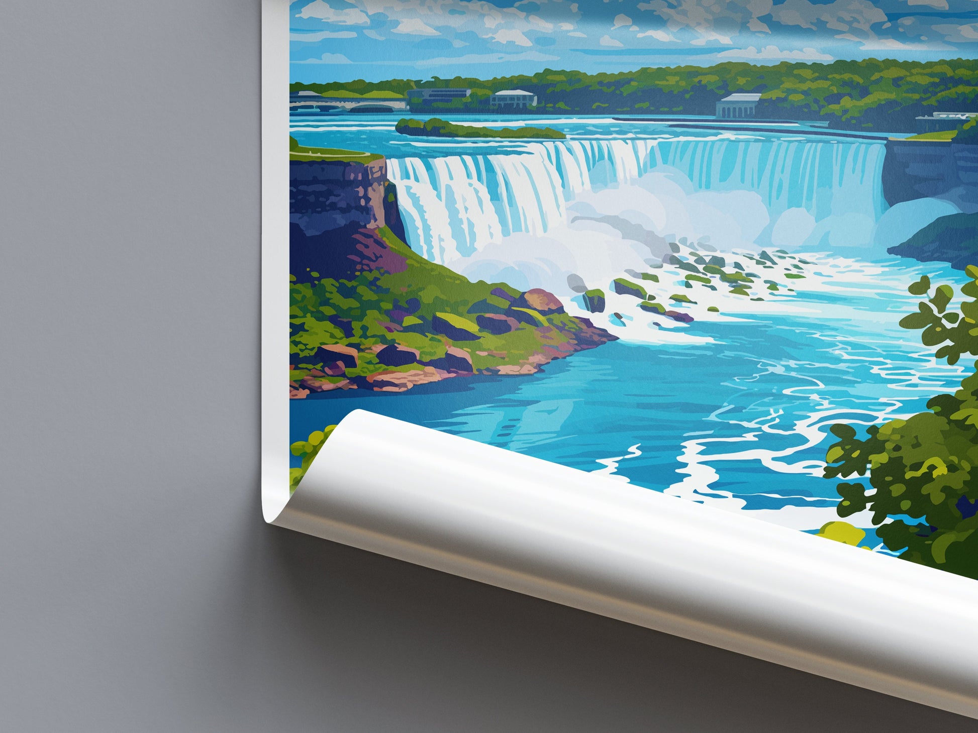 Niagara Falls Travel Print Wall Art Niagara Falls Wall Hanging Home Décor Niagara Falls Gift Art Lovers New York State Art Gift Lover Print