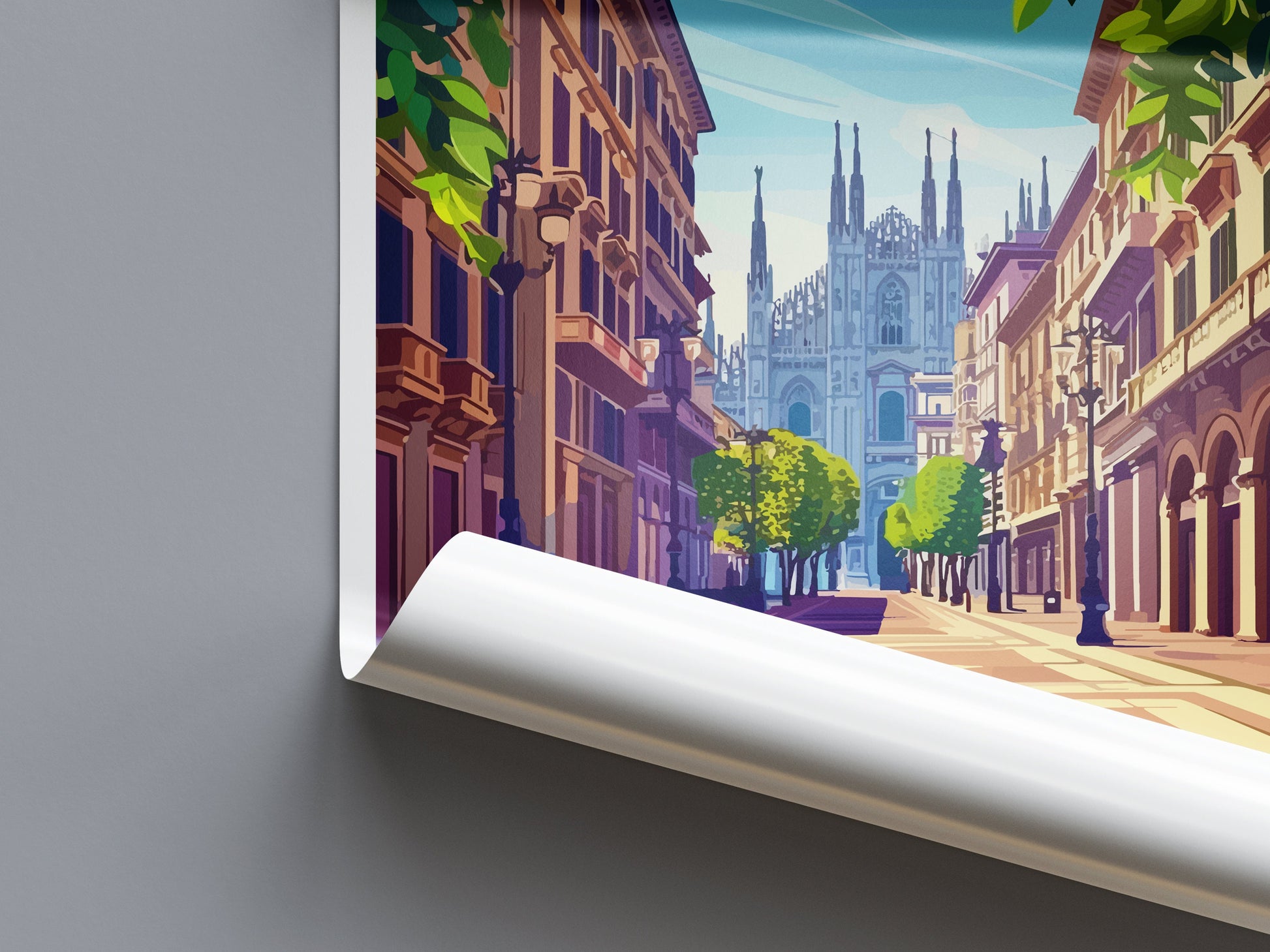 Milan Travel Print Wall Art Milan Wall Hanging Home Décor Milan Gift Art Lovers Spain Art Lover Gift Milan Wall Décor Ibiza Spain Print