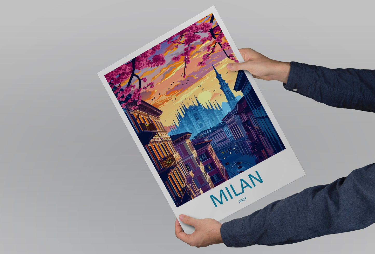 Milan Travel Print Wall Art Milan Wall Hanging Home Décor Milan Gift Art Lovers Spain Art Lover Gift Milan Wall Décor Ibiza Spain Print