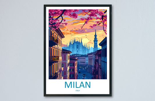 Milan Travel Print Wall Art Milan Wall Hanging Home Décor Milan Gift Art Lovers Spain Art Lover Gift Milan Wall Décor Ibiza Spain Print