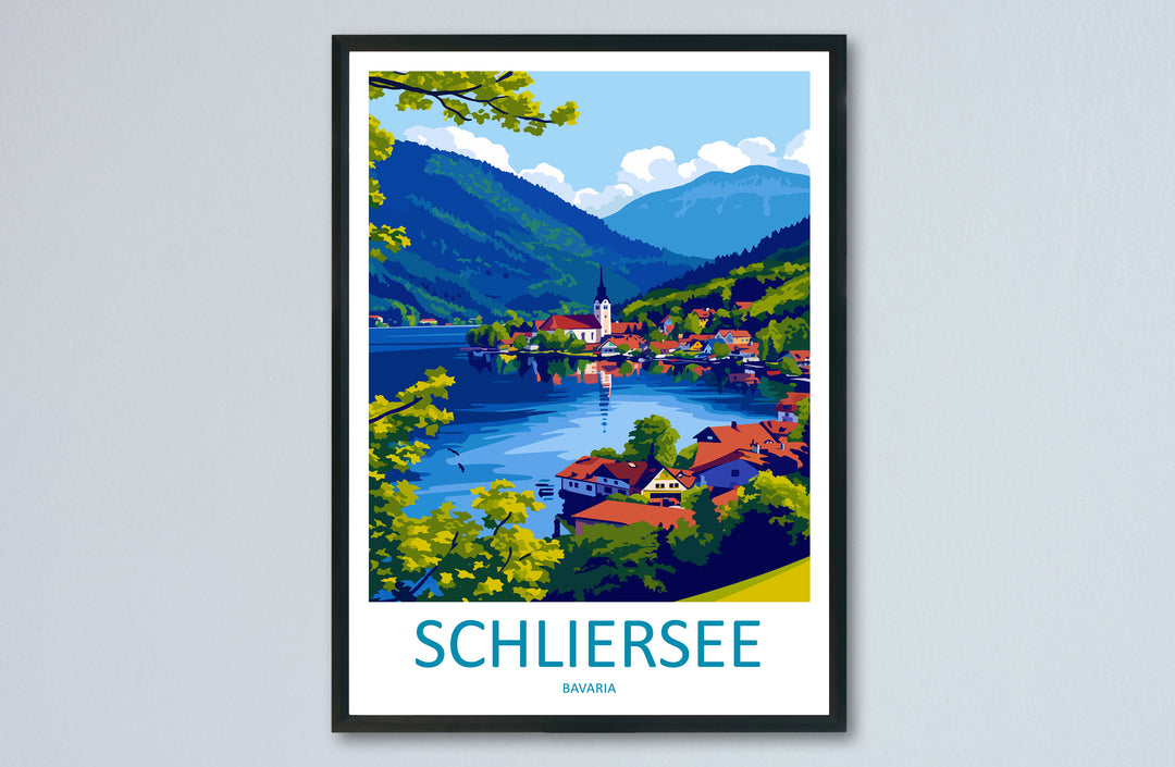 Schliersee Lake Travel Print Wall Art Schliersee Wall Hanging Home Décor Schliersee Gift Art Lovers Germany Art Lover Schliersee Lake