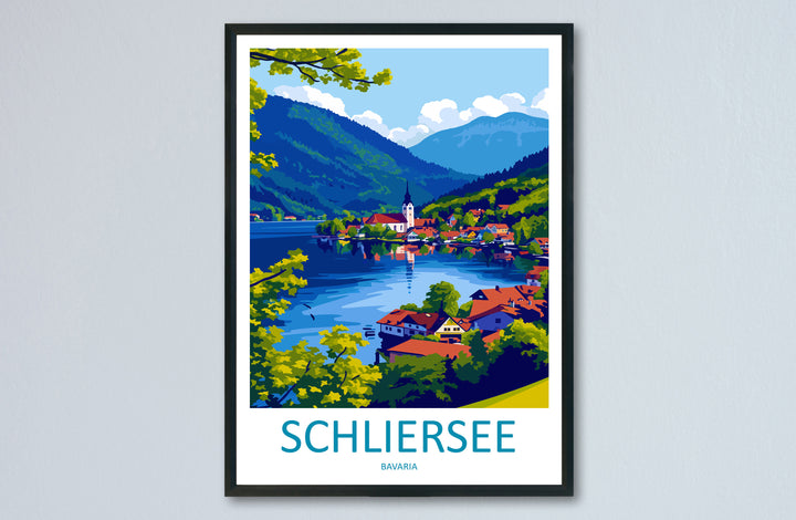 Schliersee Lake Travel Print Wall Art Schliersee Wall Hanging Home Décor Schliersee Gift Art Lovers Germany Art Lover Schliersee Lake