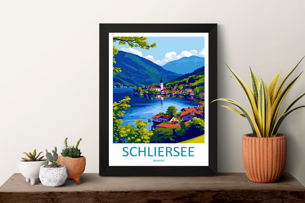 Schliersee Lake Travel Print Wall Art Schliersee Wall Hanging Home Décor Schliersee Gift Art Lovers Germany Art Lover Schliersee Lake