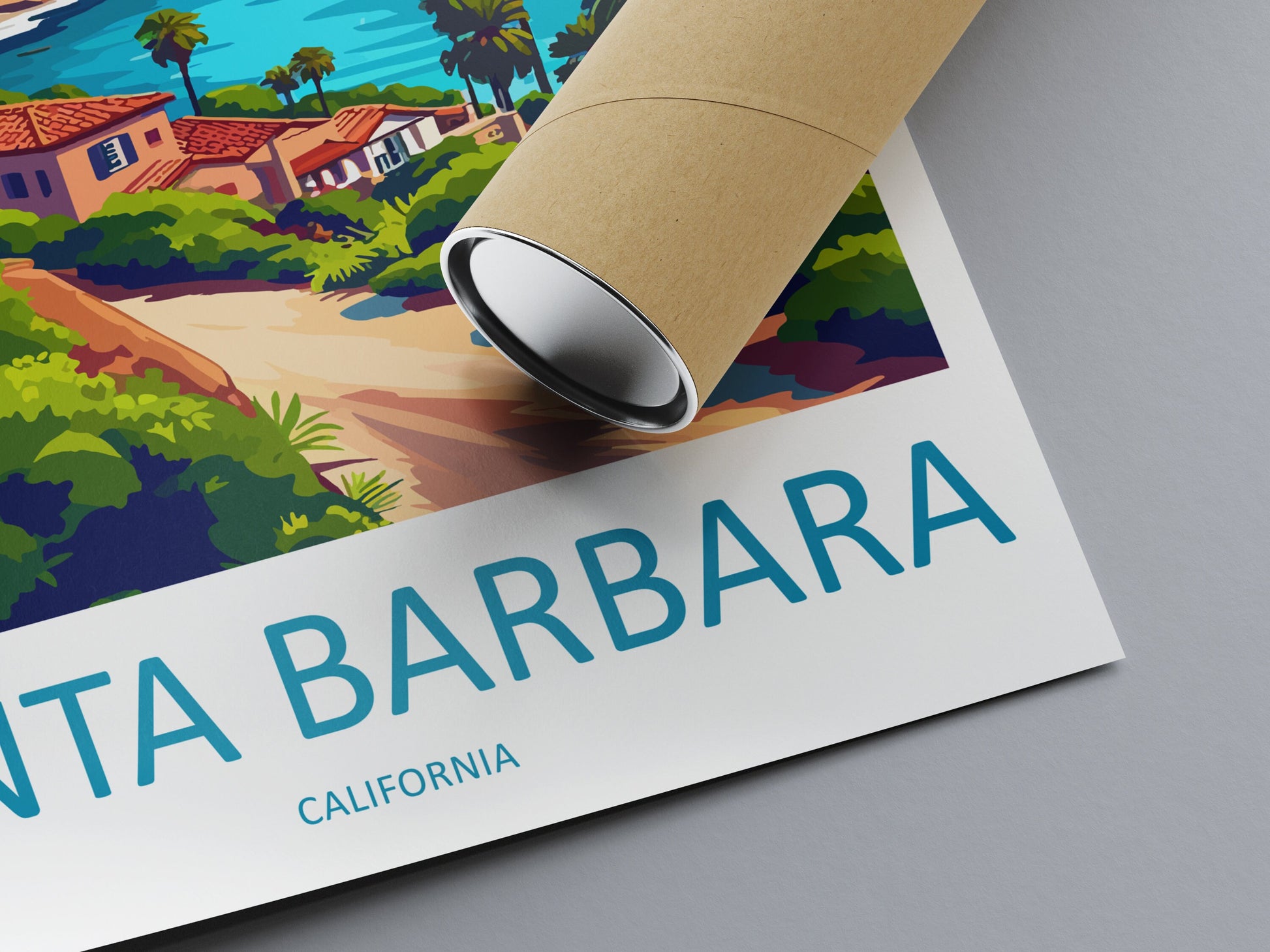 Santa Barbara Travel Print Wall Art Santa Barbara Wall Hanging Home Décor Santa Barbara Gift Art Lovers California Art Lover Gift