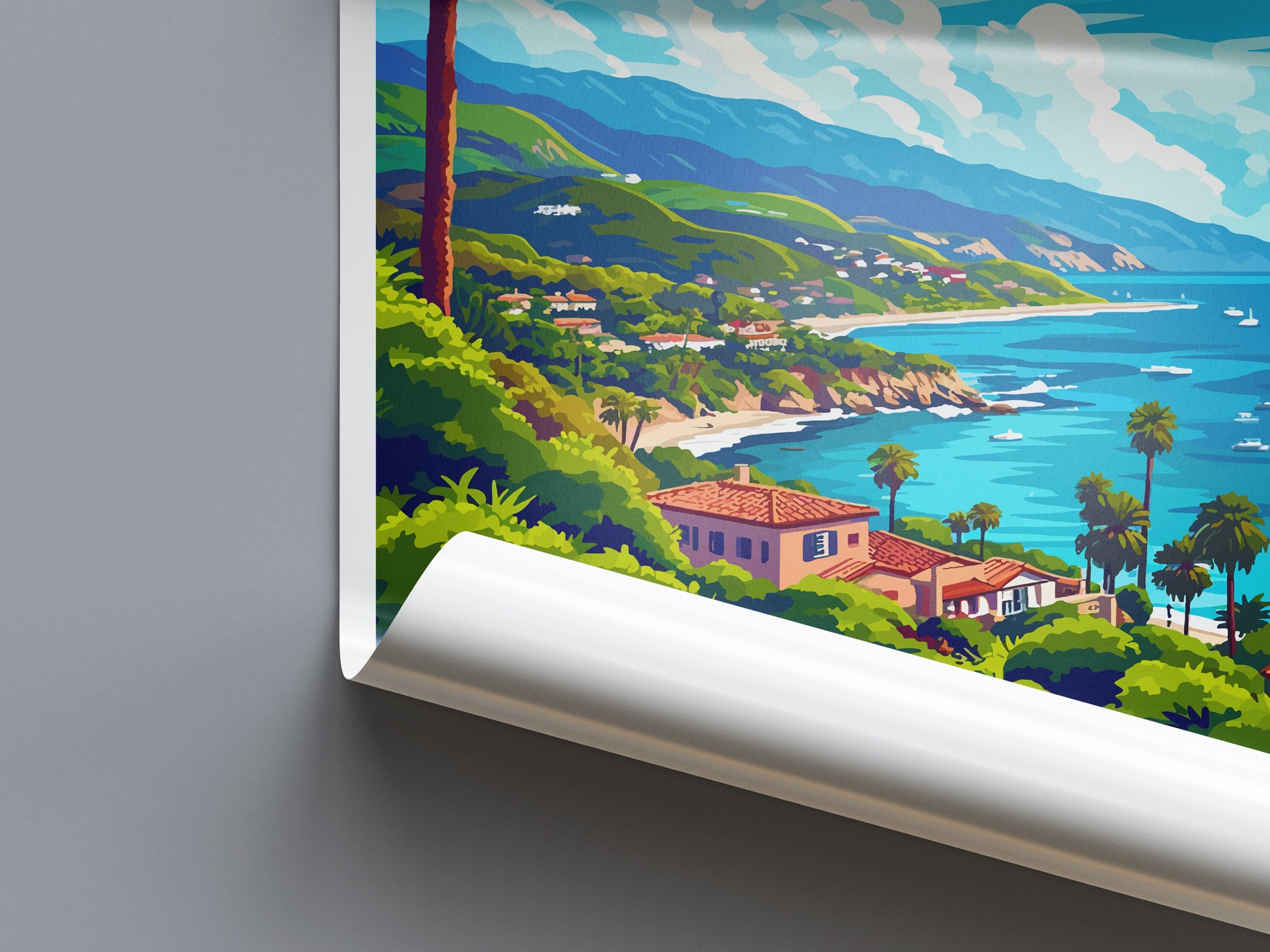 Santa Barbara Travel Print Wall Art Santa Barbara Wall Hanging Home Décor Santa Barbara Gift Art Lovers California Art Lover Gift