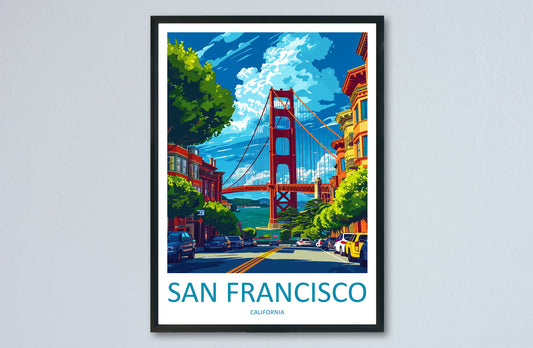 San Francisco Golden Gate Travel Print Wall Art San Francisco Wall Hanging Home Décor San Francisco Gift Art Lovers California Art Lover