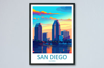 San Diego Travel Print Wall Art San Diego Wall Hanging Home Décor San Diego Gift Art Lovers California Art Lover Gift San Diego Poster