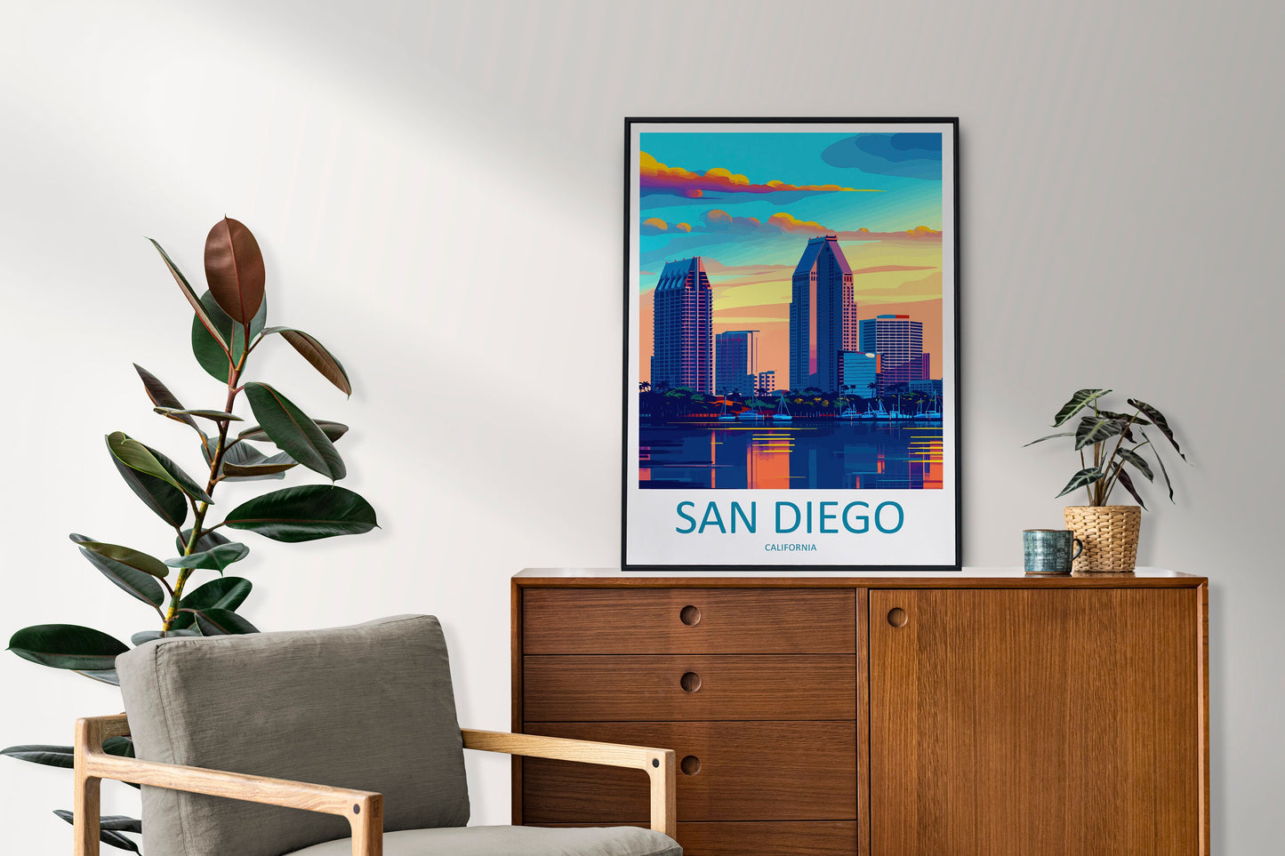 San Diego Travel Print Wall Art San Diego Wall Hanging Home Décor San Diego Gift Art Lovers California Art Lover Gift San Diego Poster