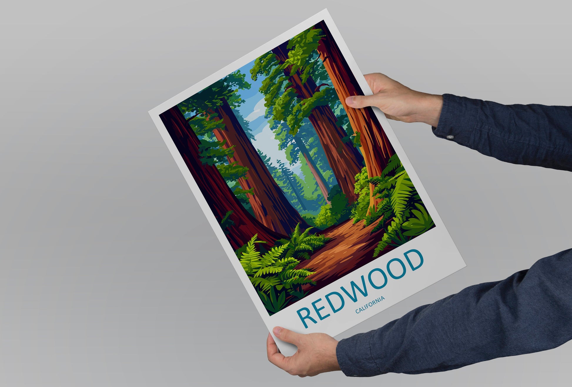 Redwood National Park Travel Print Wall Art Redwood Wall Hanging Home Décor Redwood Gift Art Lovers California Art Lover Gift