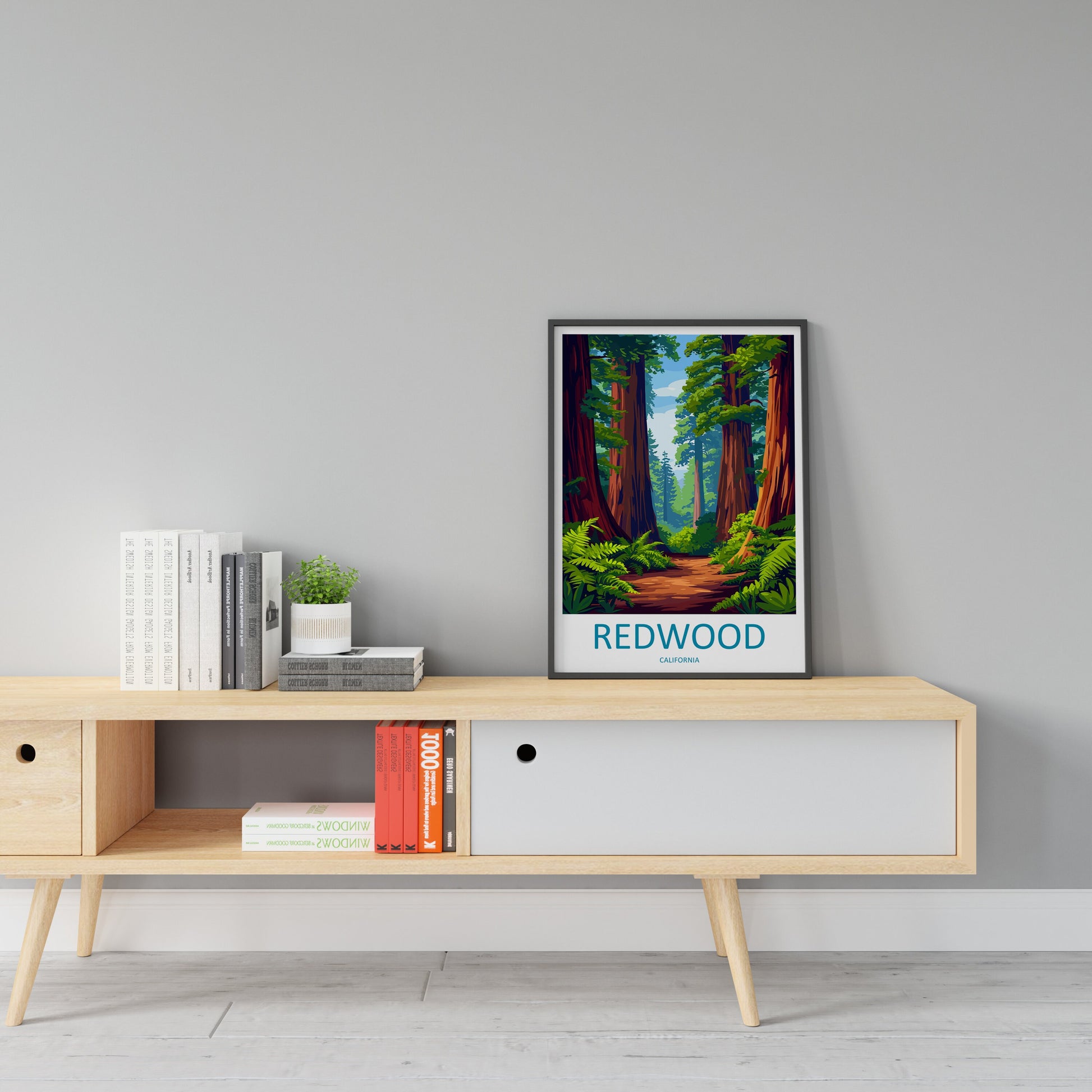 Redwood National Park Travel Print Wall Art Redwood Wall Hanging Home Décor Redwood Gift Art Lovers California Art Lover Gift