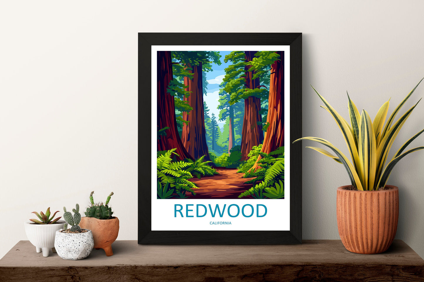 Redwood National Park Travel Print Wall Art Redwood Wall Hanging Home Décor Redwood Gift Art Lovers California Art Lover Gift