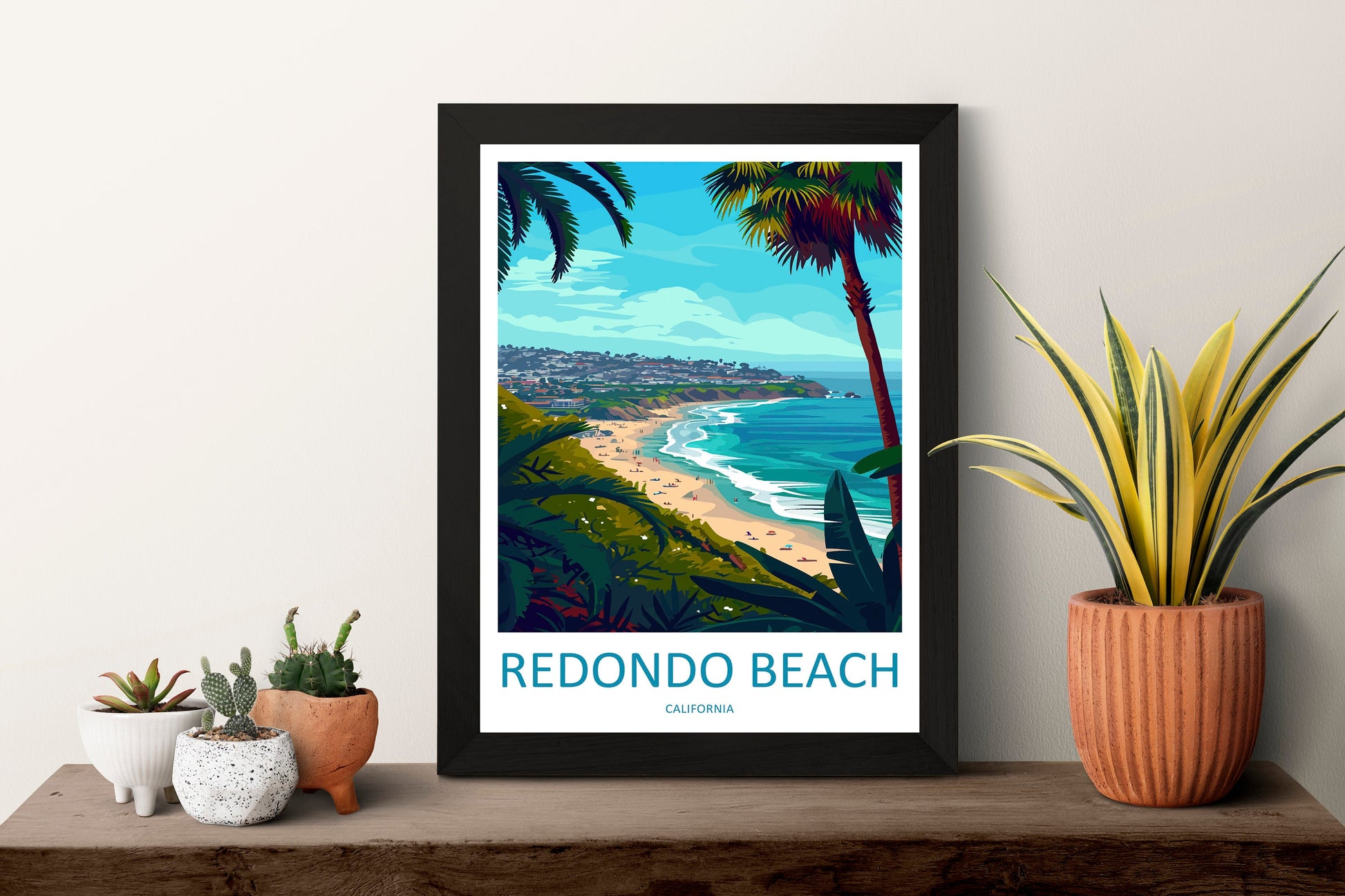 Redondo Beach Travel Print Wall Art Redondo Beach Wall Hanging Home Décor Redondo Beach Gift Art Lovers California Art Lover Gift