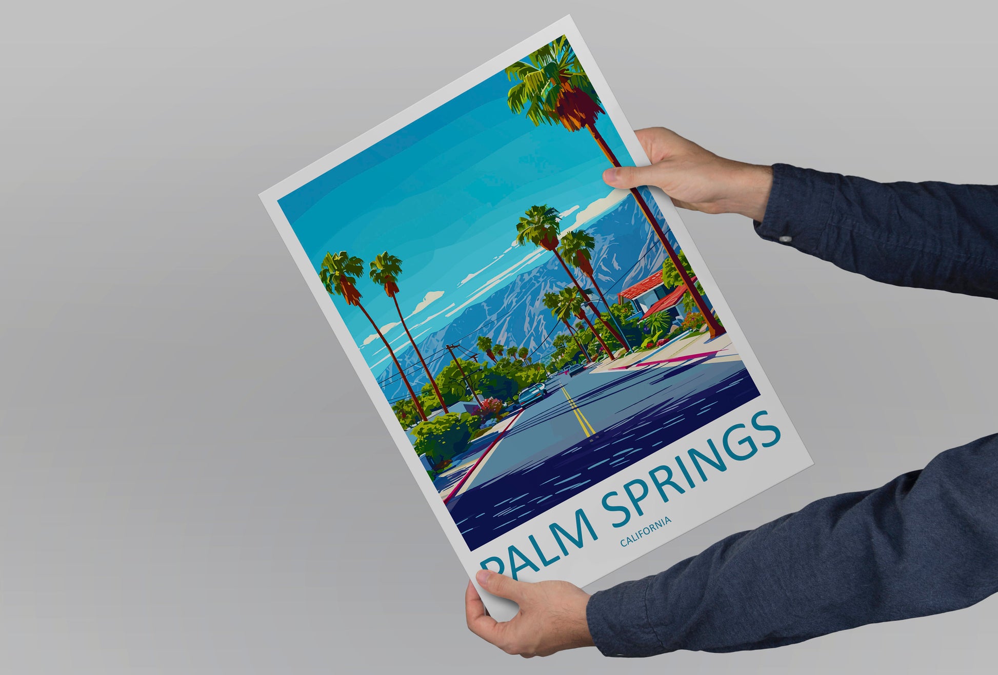 Palm Springs Travel Print Wall Art Palm Springs Wall Hanging Home Décor Palm Springs Gift Art Lovers California Art Lover Gift Palm Springs