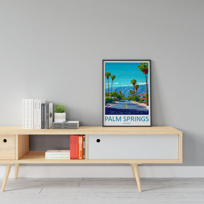 Palm Springs Travel Print Wall Art Palm Springs Wall Hanging Home Décor Palm Springs Gift Art Lovers California Art Lover Gift Palm Springs