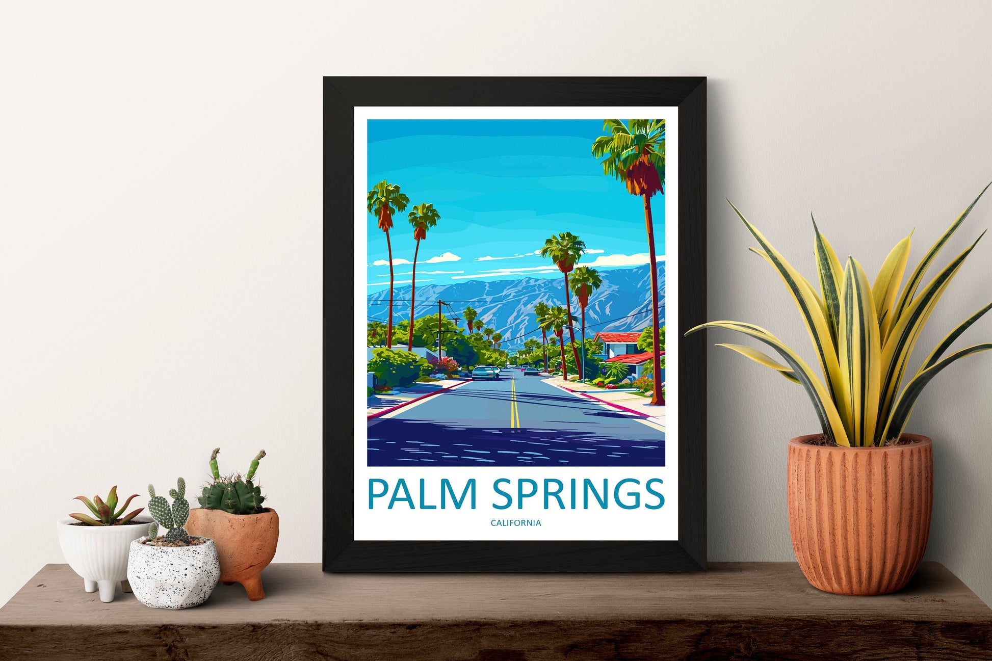 Palm Springs Travel Print Wall Art Palm Springs Wall Hanging Home Décor Palm Springs Gift Art Lovers California Art Lover Gift Palm Springs