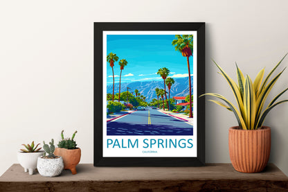 Palm Springs Travel Print Wall Art Palm Springs Wall Hanging Home Décor Palm Springs Gift Art Lovers California Art Lover Gift Palm Springs