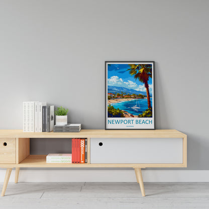 Newport Beach Travel Print Wall Art Newport Beach Wall Hanging Home Décor Newport Beach Gift Art Lovers California Art Lover Gift