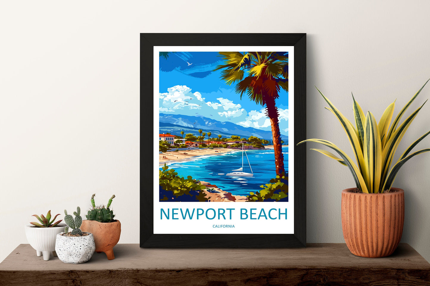 Newport Beach Travel Print Wall Art Newport Beach Wall Hanging Home Décor Newport Beach Gift Art Lovers California Art Lover Gift