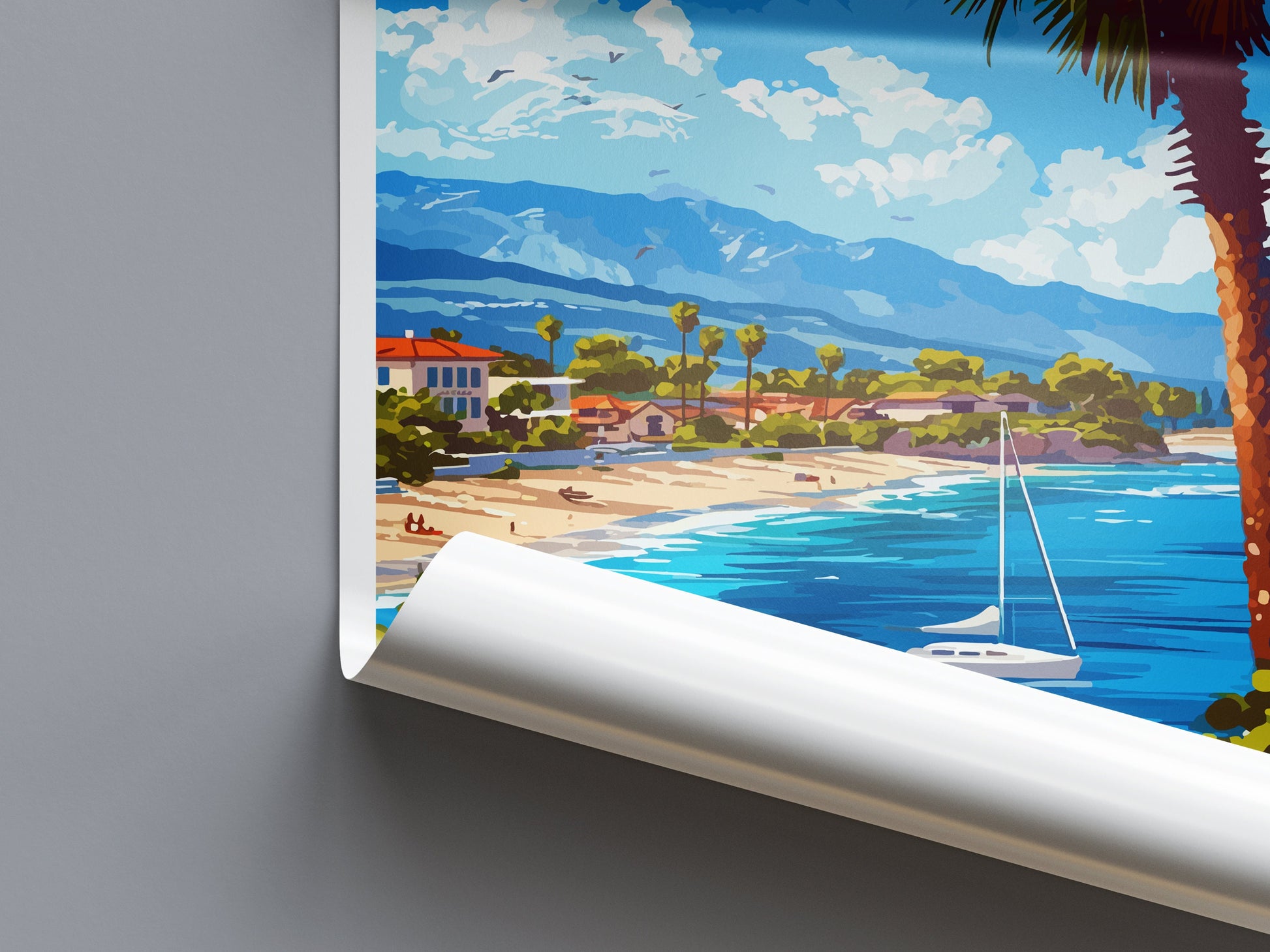 Newport Beach Travel Print Wall Art Newport Beach Wall Hanging Home Décor Newport Beach Gift Art Lovers California Art Lover Gift